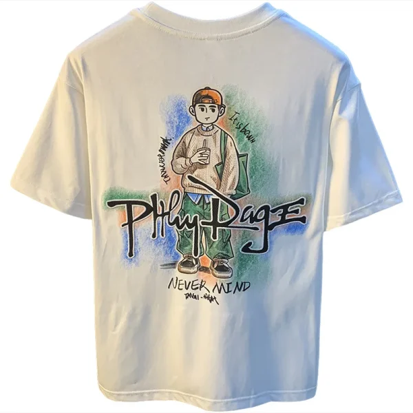 2025 New Embroidered Printed T-shirt for Men's Trendy High end Leisure Loose Summer Street Men's Clothing - Image 6