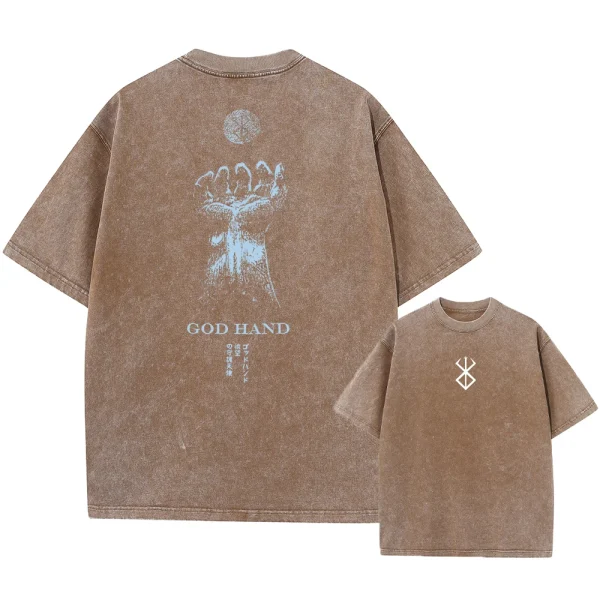 Harajuku Vintage Tshirt Streetwear Japanese Anime Graphic Print Washed Short Sleeve Oversized T-Shirt Men Casual Tees Top Unisex - Image 2