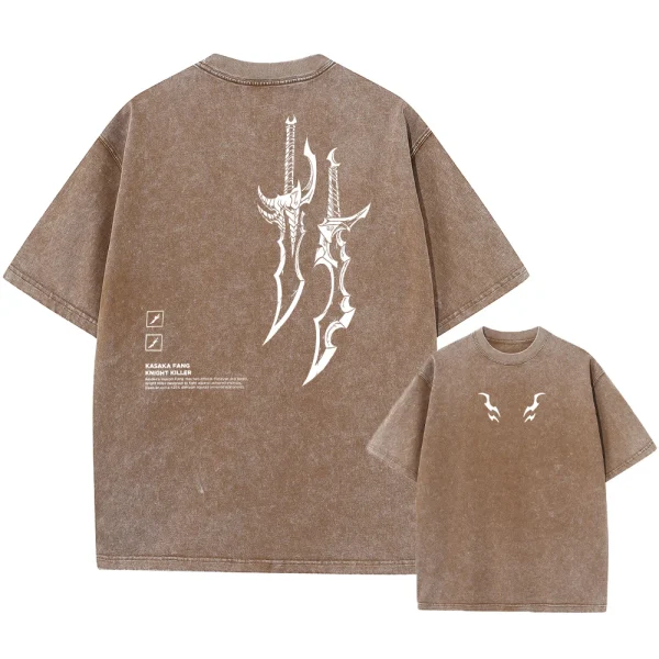 Harajuku Vintage Tshirt Streetwear Japanese Anime Graphic Print Washed Short Sleeve Oversized T-Shirt Men Casual Tees Top Unisex - Image 3