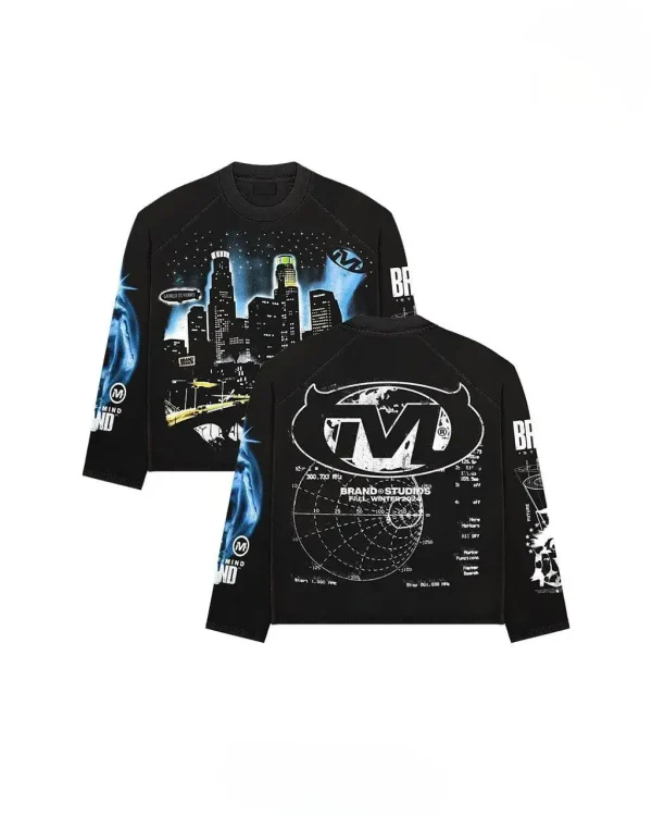 Y2K America Streetwear Tee Gothic Letter Graphic Print Trendy Long Sleeves T-shirts Cotton Sweatshirt Couple Tops Men Clothing - Image 3
