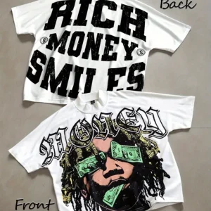 Y2K Style Pattern Printing 100% Cotton Soft And Comfortable Leisure T-Shirt for Men And Women
