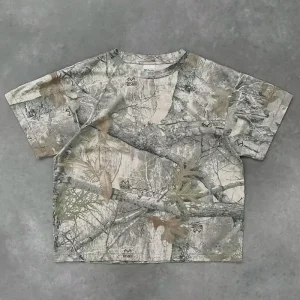 2025 hip-hop Y2K style camouflage printing T-shirt, same style for men and women, suitable for summer casual street wear Hot
